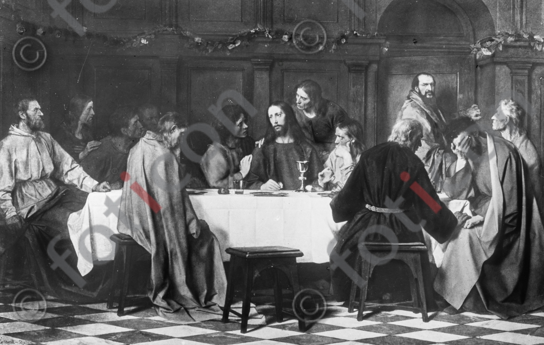 &quot;Abendmahl&quot; ?&quot;Last Supper&quot; - Foto foticon-simon-172-003-sw.jpg | foticon.de - Bilddatenbank für Motive aus Geschichte und Kultur